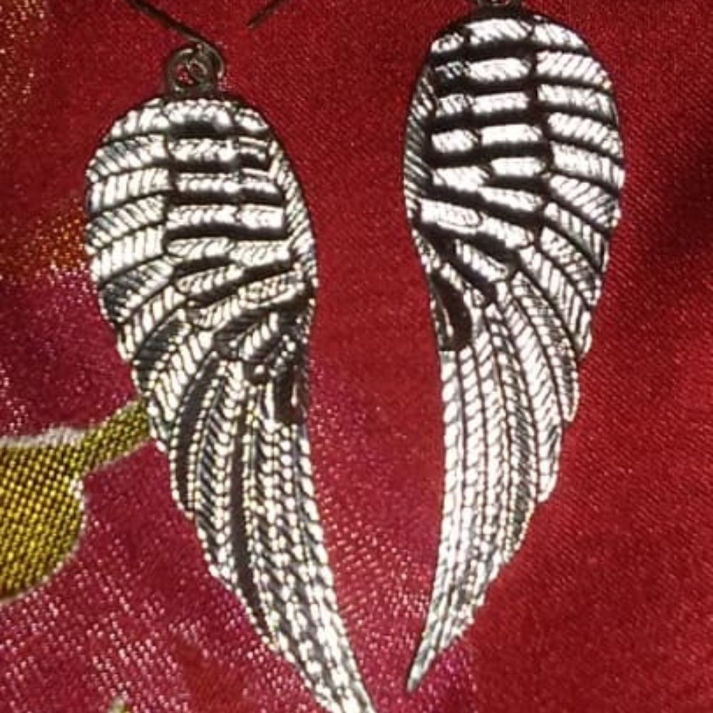 New, Angel wing earrings